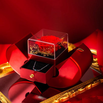 Fashion Jewelry Box (Red Apple, Eternal Rose, Necklace Gift)