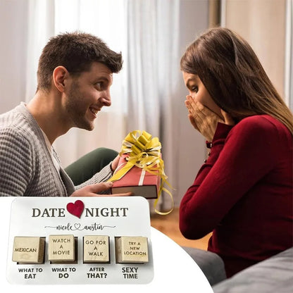 Wooden Date Night Dice (Romantic Couple Ideas Game)