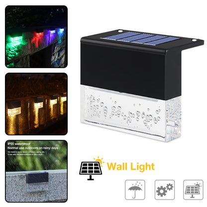 Waterproof New RGB LED Solar Step/Fence Light