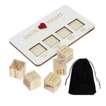 Wooden Date Night Dice (Romantic Couple Ideas Game)