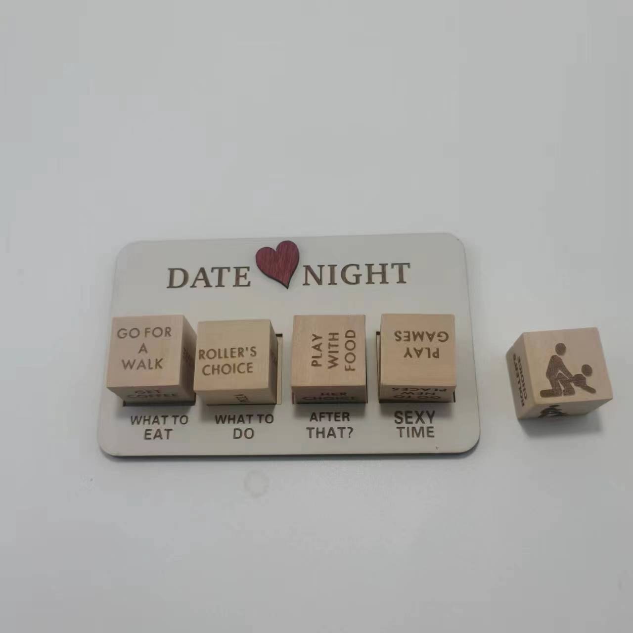 Wooden Date Night Dice (Romantic Couple Ideas Game)