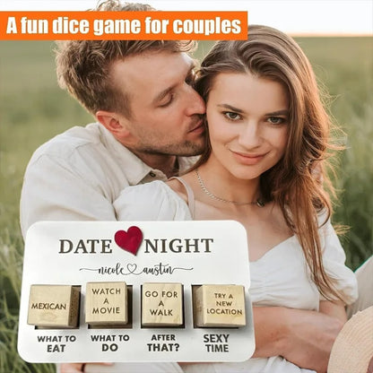 Wooden Date Night Dice (Romantic Couple Ideas Game)