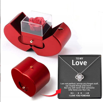 Fashion Jewelry Box (Red Apple, Eternal Rose, Necklace Gift)
